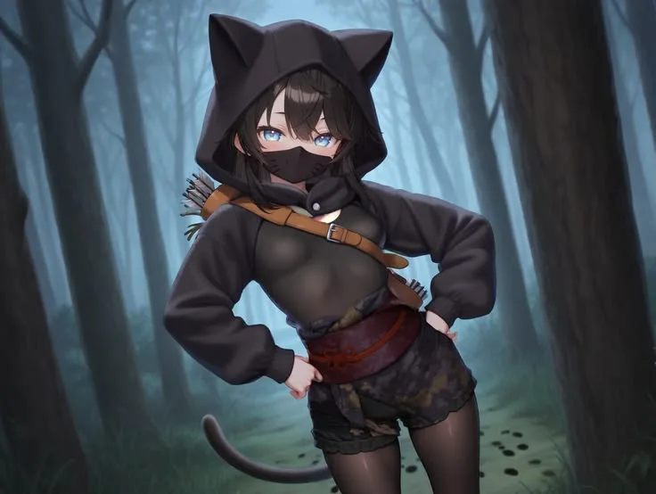 Mana in her ninja gear