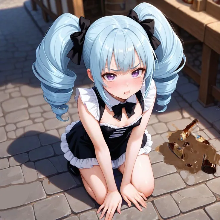 Silla kneeling on street